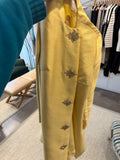 1950s raw silk yellow coat