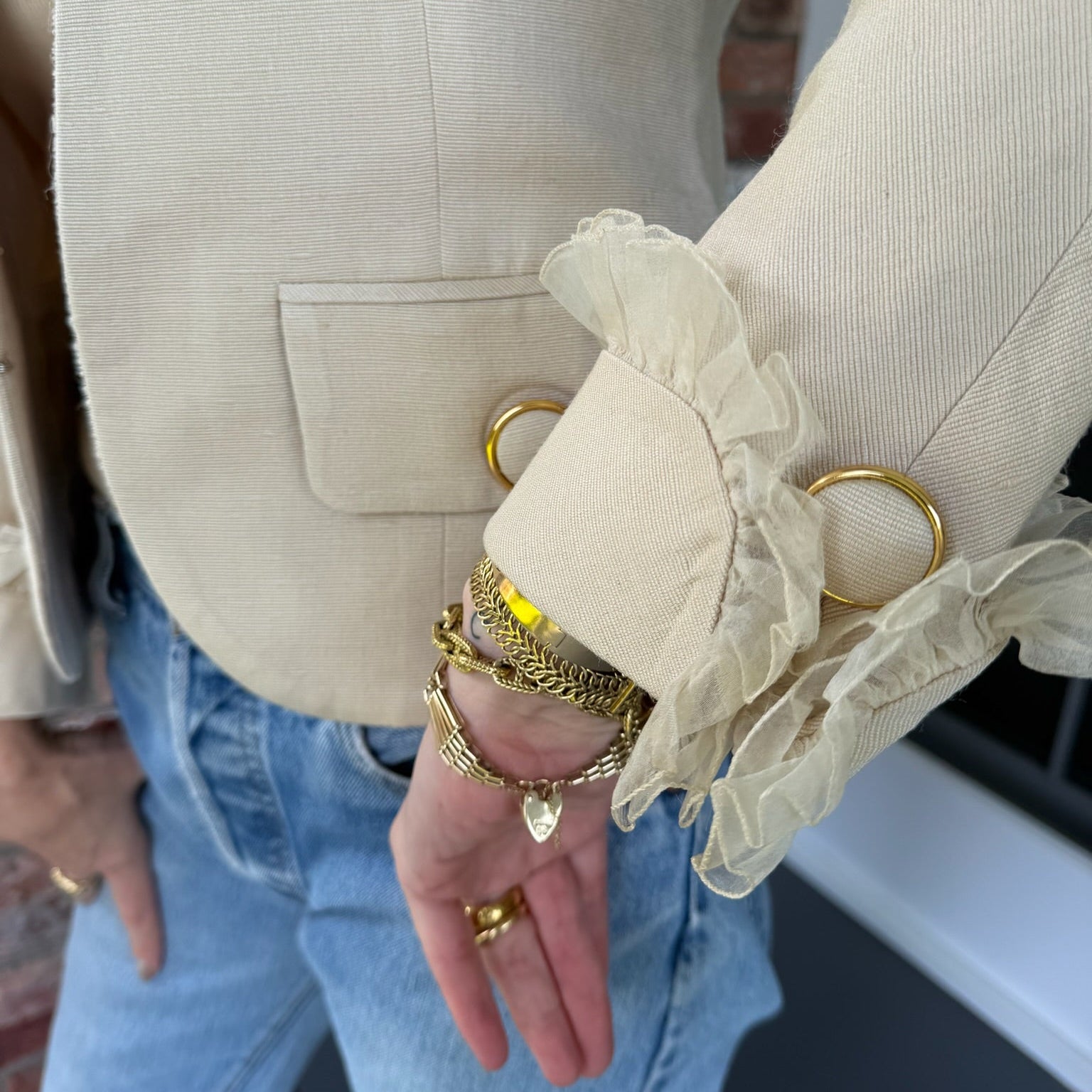 1980s Christian Dior Ivory Jacket