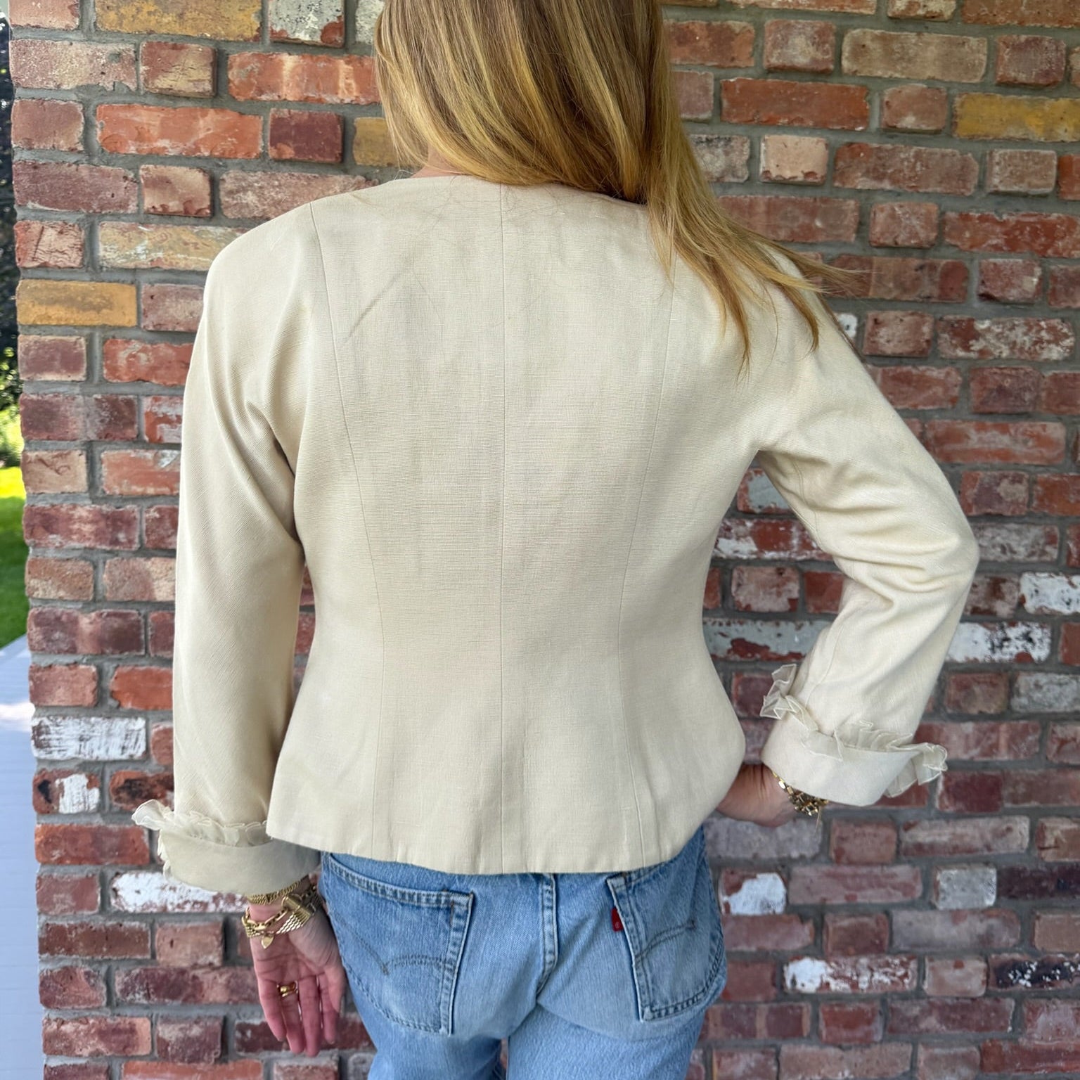 1980s Christian Dior Ivory Jacket