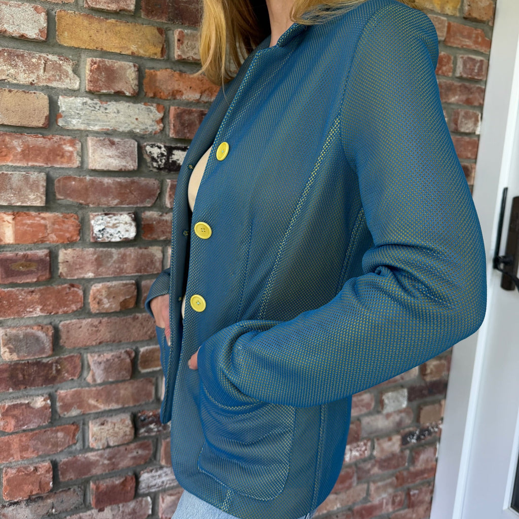 1990s Blue Mesh Blazer