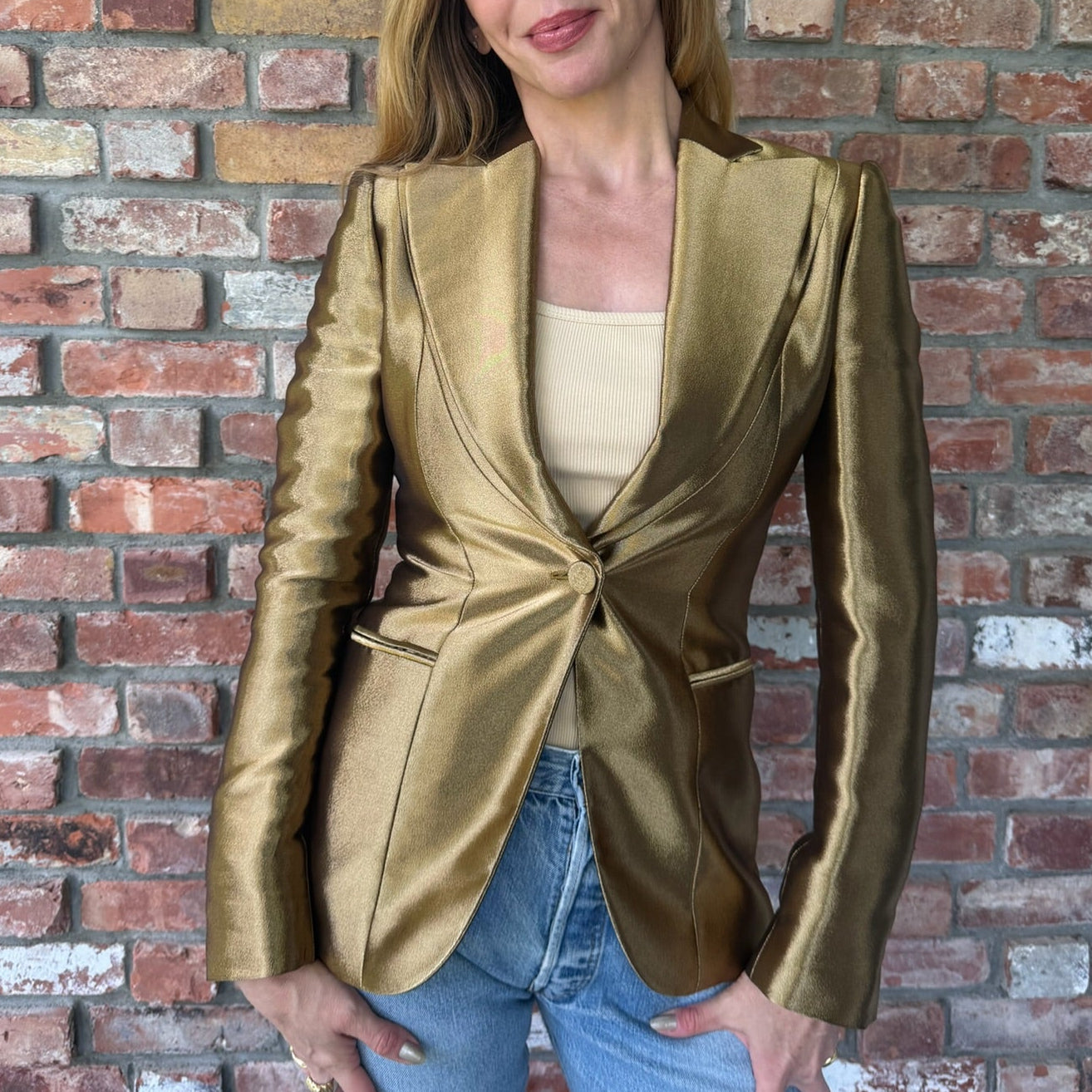 Early 2000s Gucci Gold Blazer