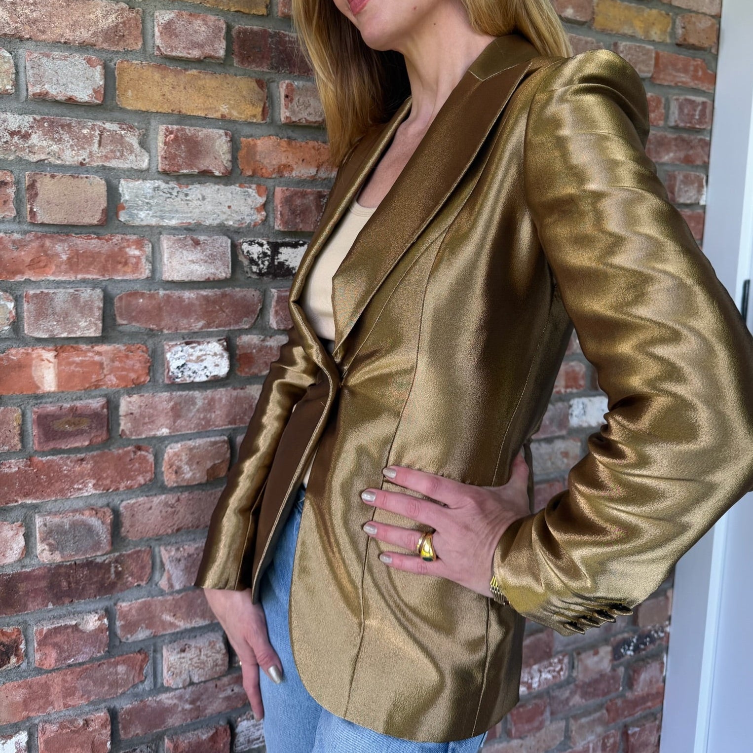 Early 2000s Gucci Gold Blazer