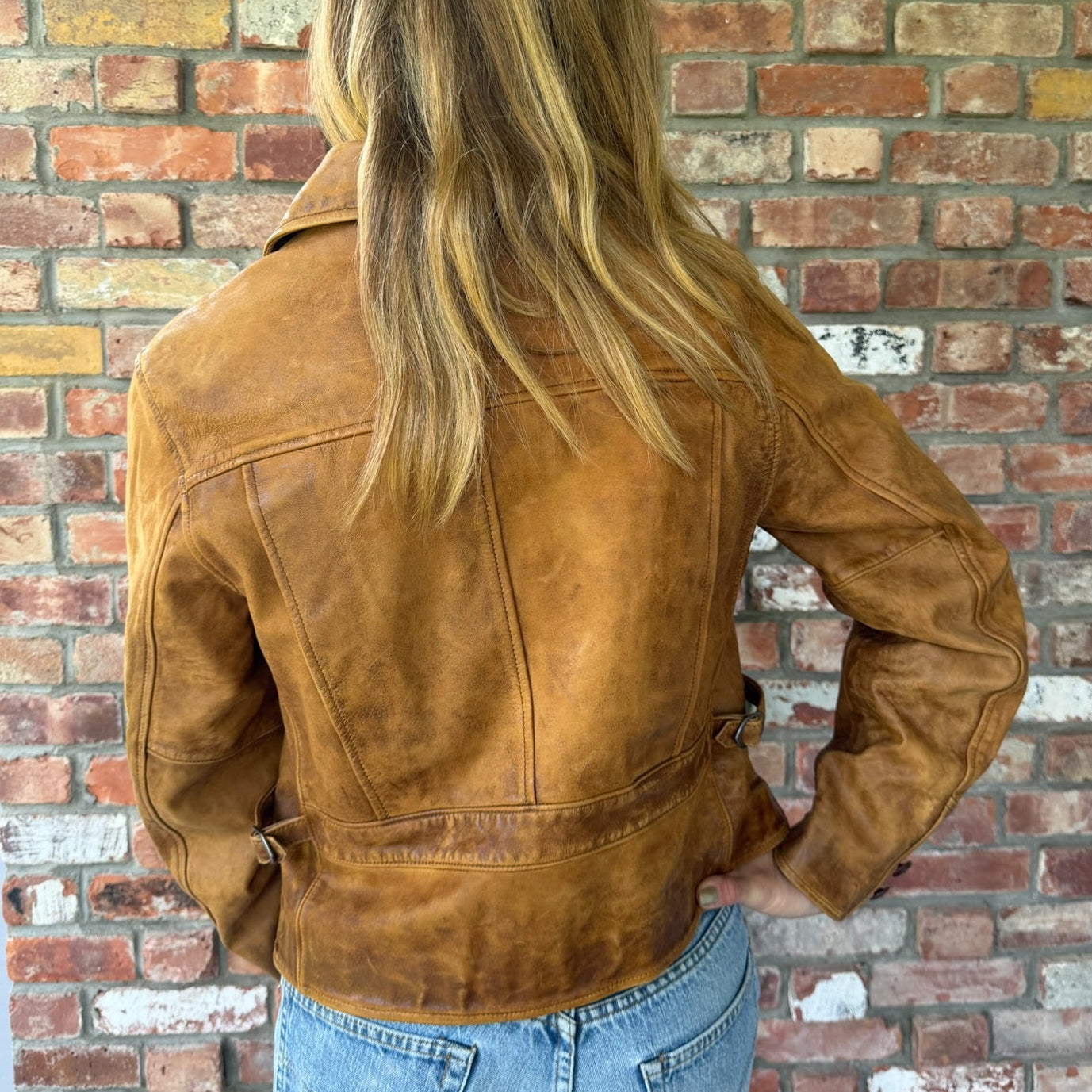Early 2000s Polo Ralph Lauren Leather Moto Jacket