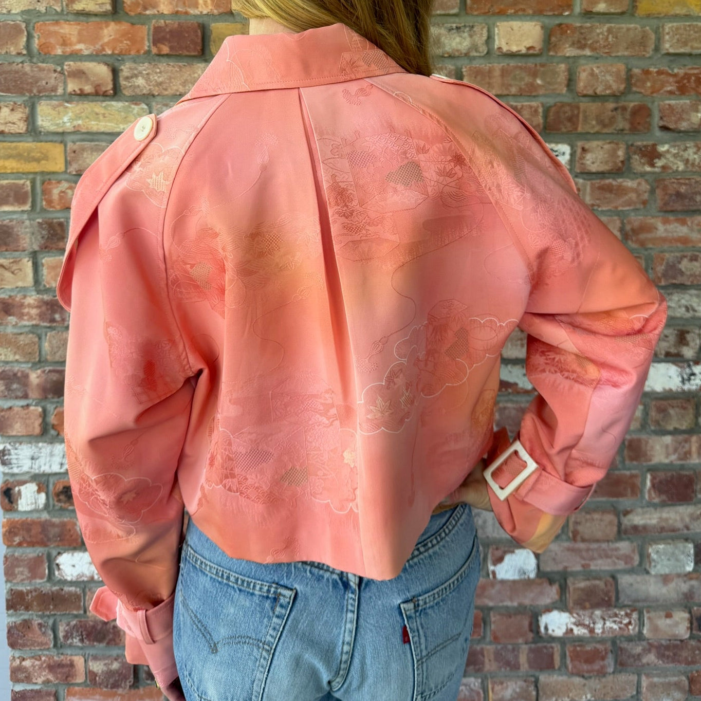 Cropped Jacket Made From Upcycled Kimono