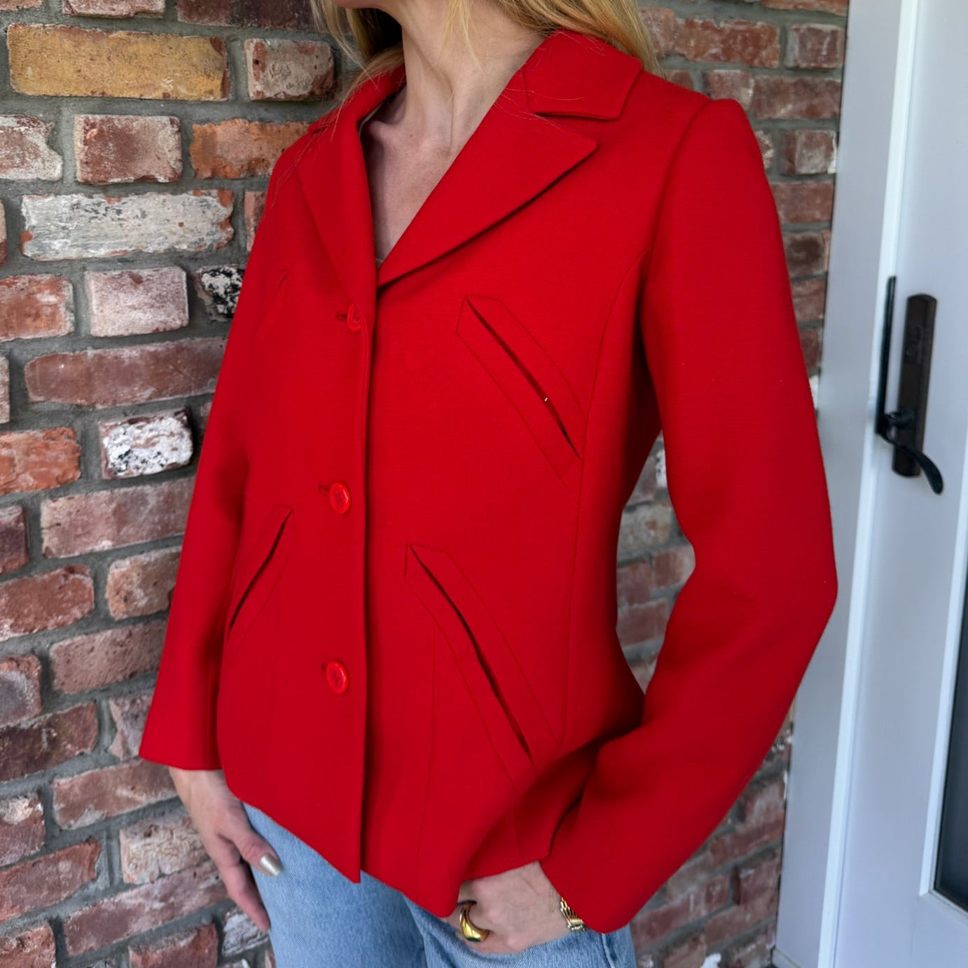 1950s - 60s Red Wool Blazer