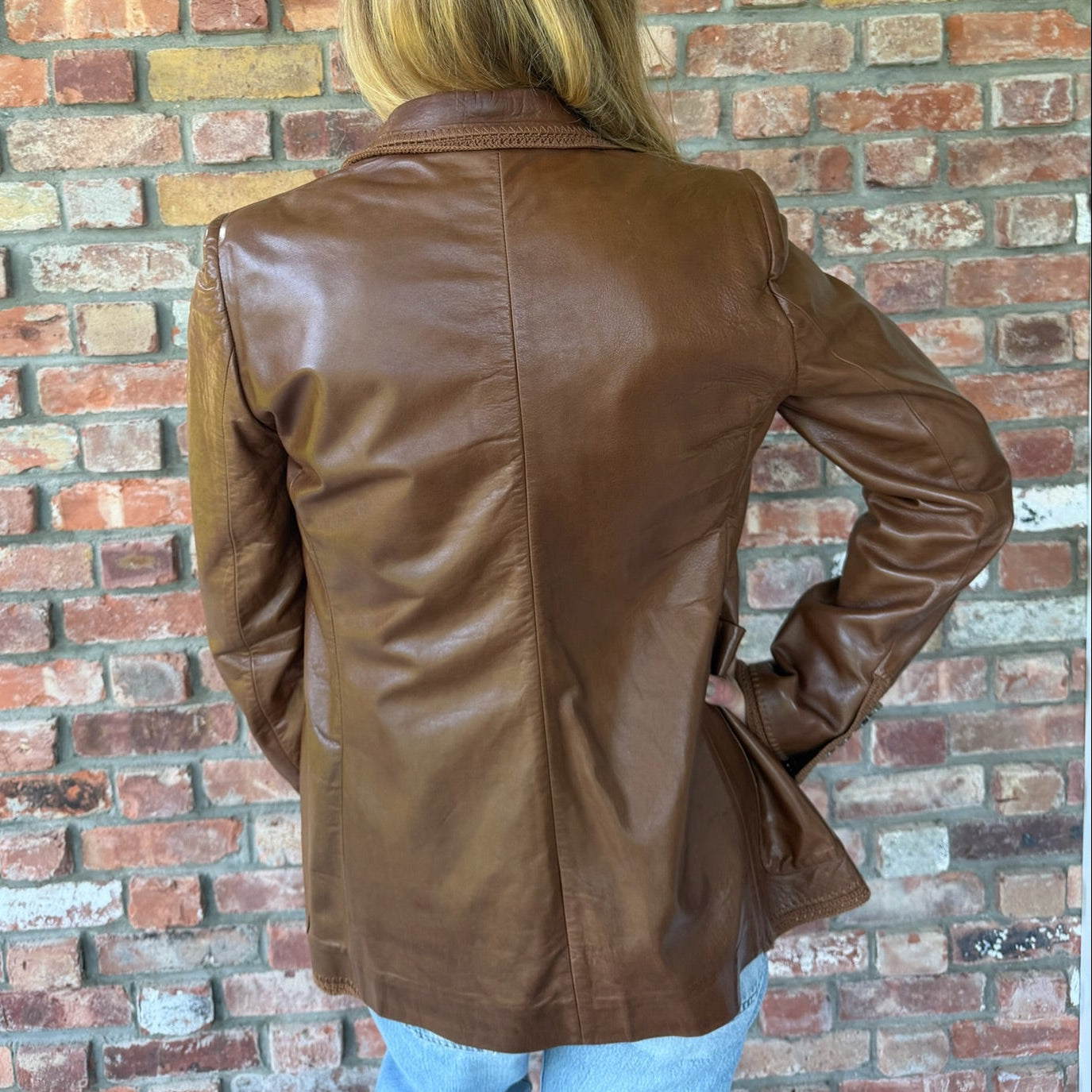 2000s Yves Saint Laurent by Tom Ford Leather Blazer