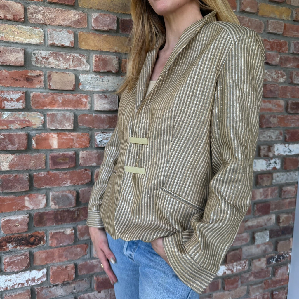 Late 1990s - Early 2000s Striped Blazer