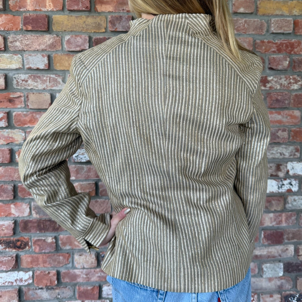Late 1990s - Early 2000s Striped Blazer