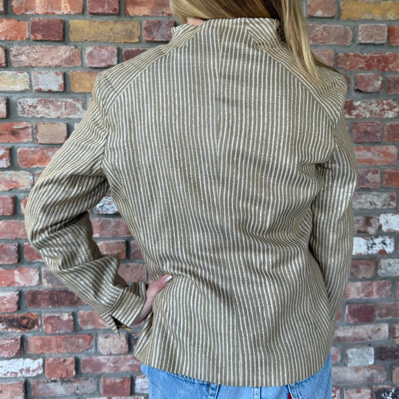 Late 1990s - Early 2000s Striped Blazer