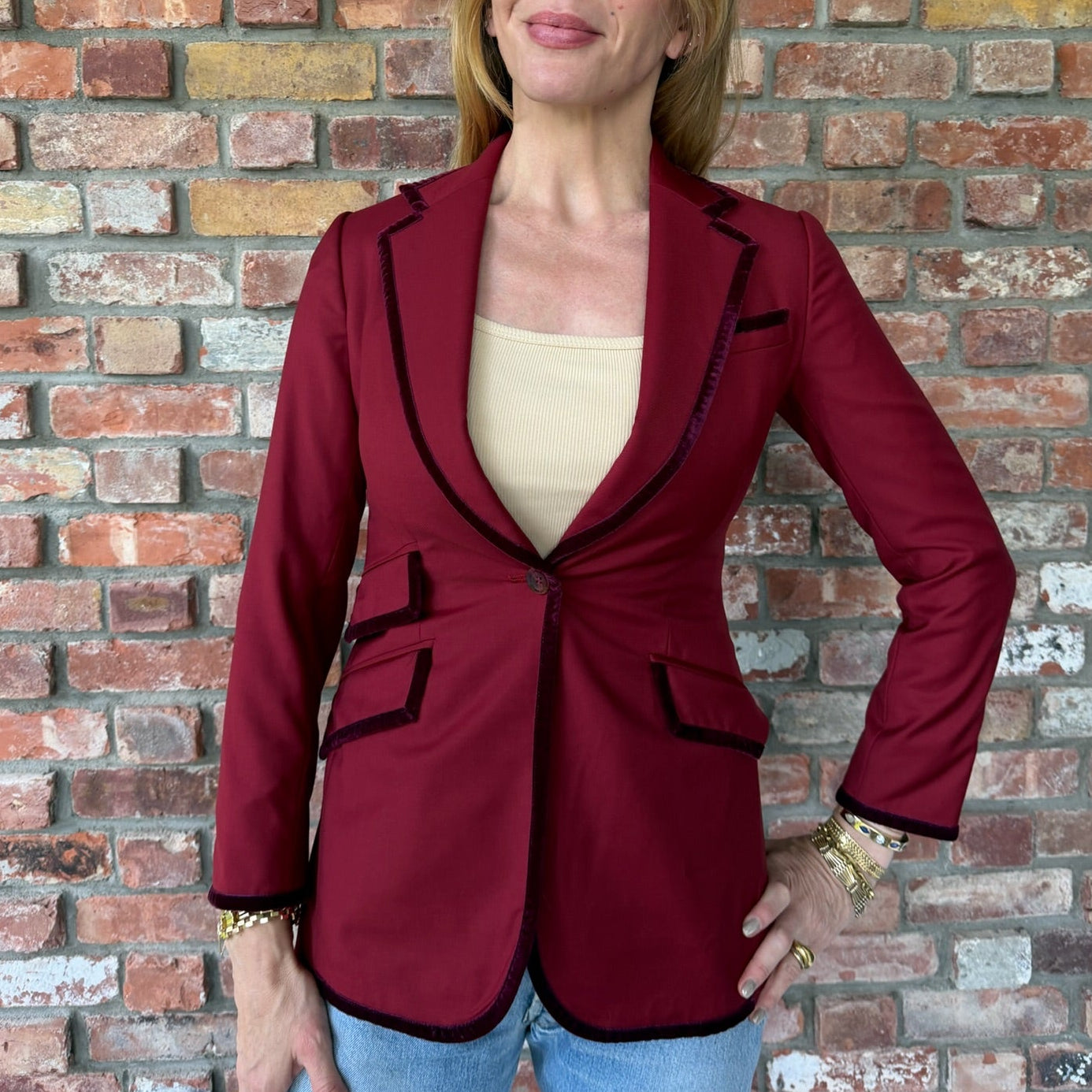 Early 2000s Maroon Blazer