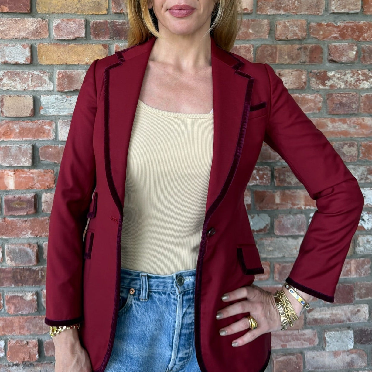 Early 2000s Maroon Blazer