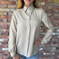 Late 1970s - Early 1980s Champagne Silk Blouse