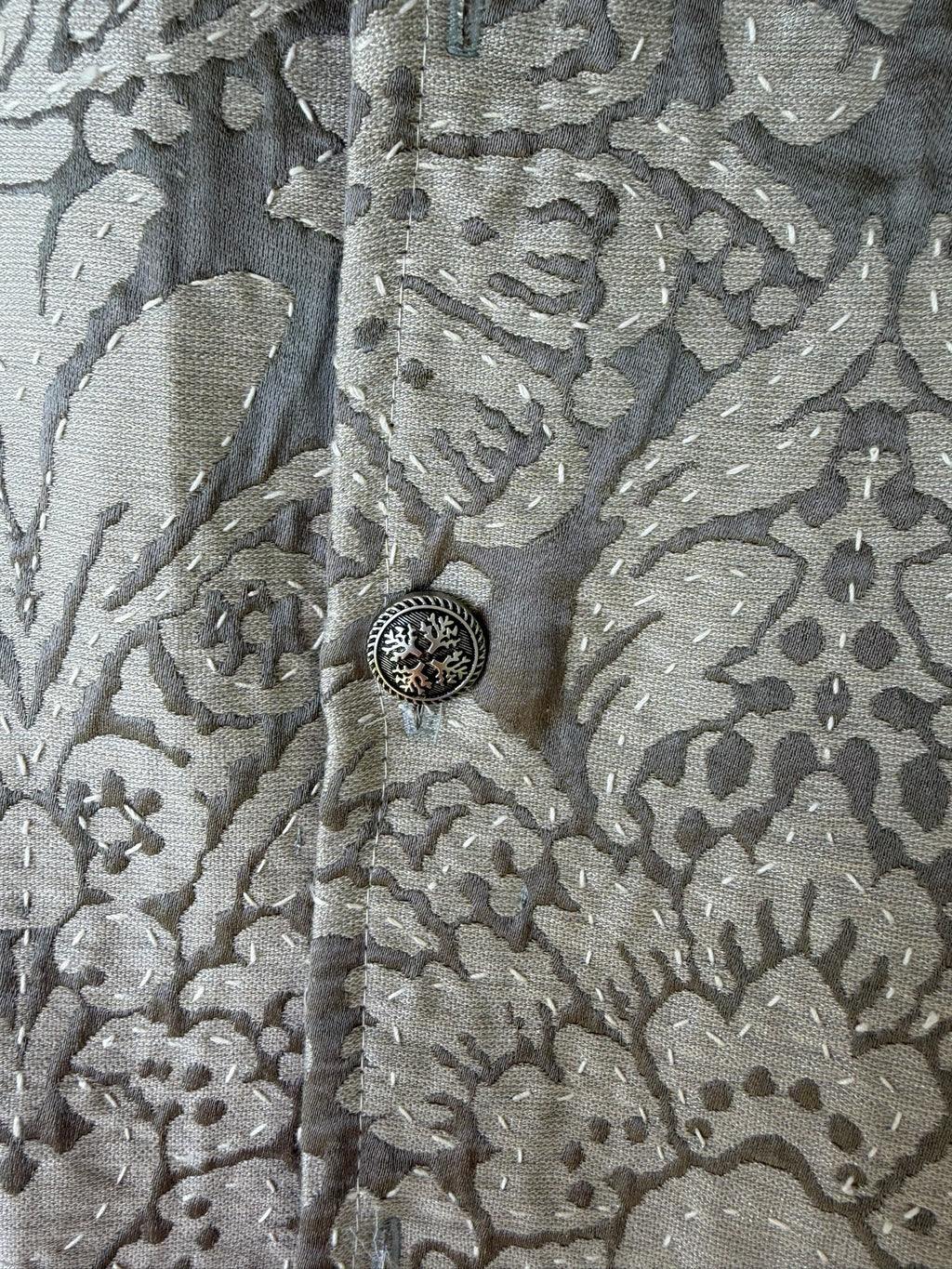 Upcycled Silver Jacquard Jacket by Casa Grace