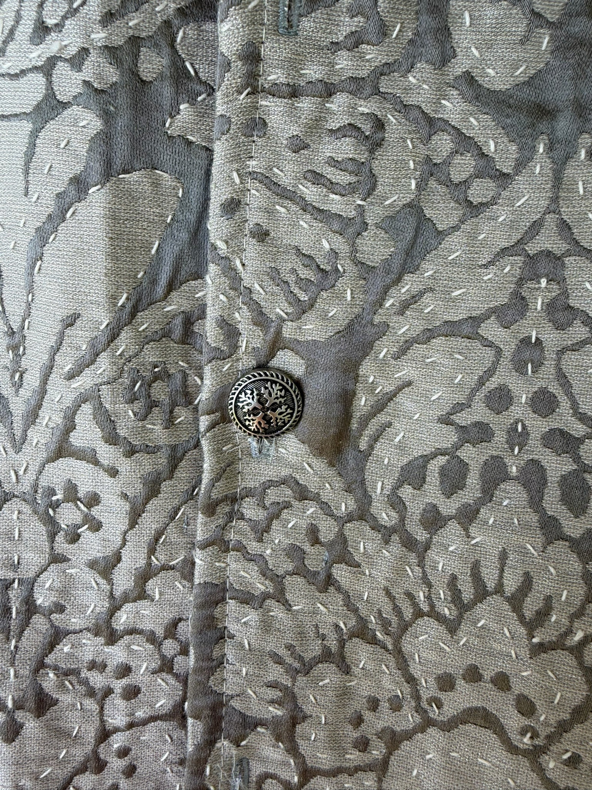 Upcycled Silver Jacquard Jacket by Casa Grace