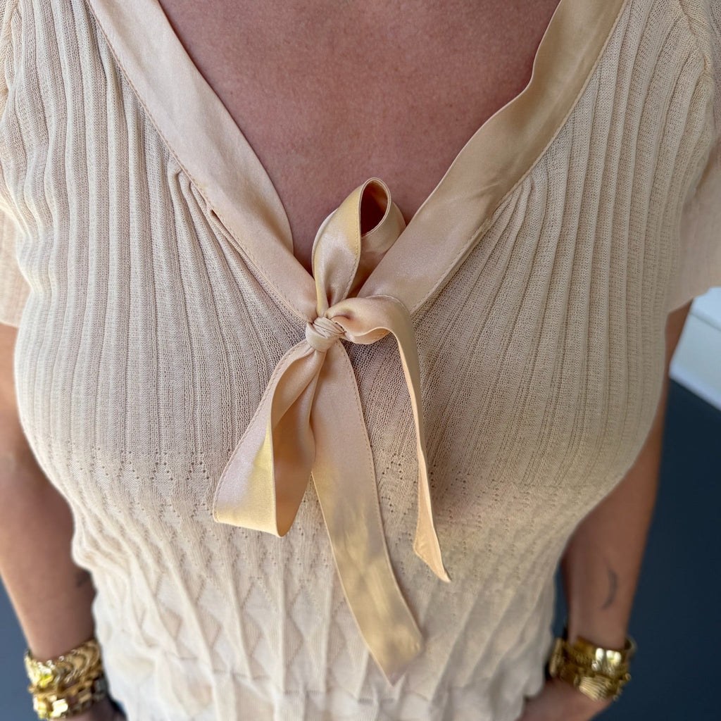 2000s Christian Dior Ivory Knit Top