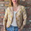 1990s Prada Metallic Floral Brocade Blazer Jacket