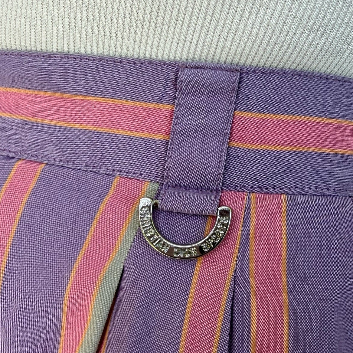 1990s Christian Dior Sport Striped Bermuda Short