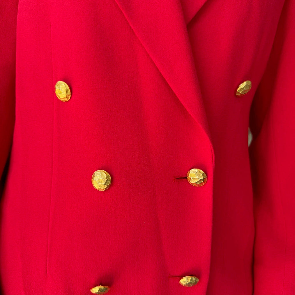 1980s Red Double-Breasted Blazer