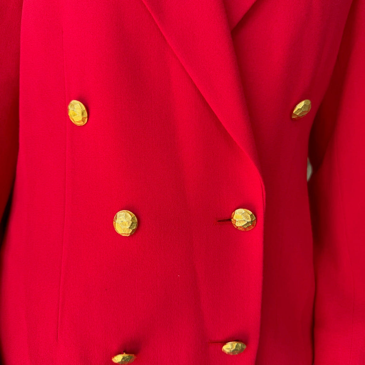 1980s Red Double-Breasted Blazer