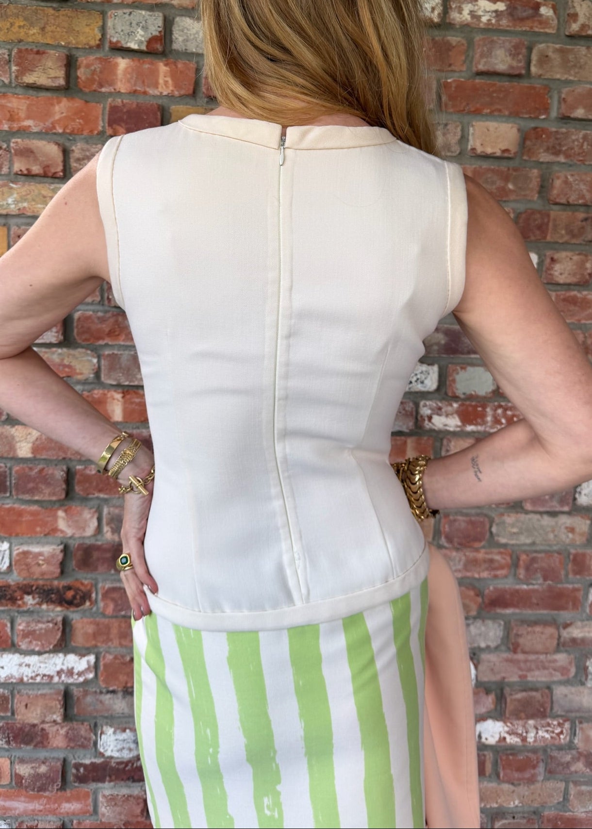 Late 1980s - Early 1990s Bill Blass Color-Block Dress & Jacket Set