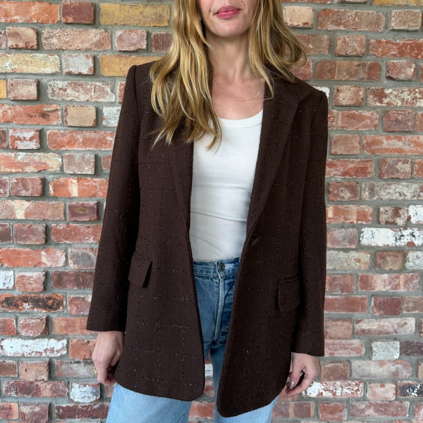 1980s - 90s Caché Brown Blazer