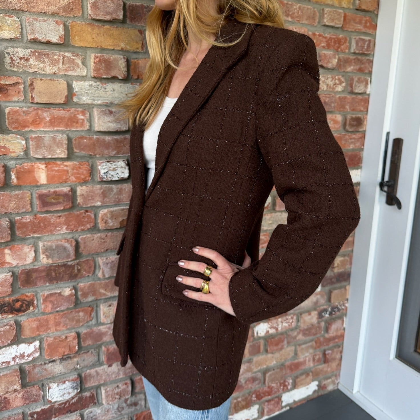 1980s - 90s Caché Brown Blazer