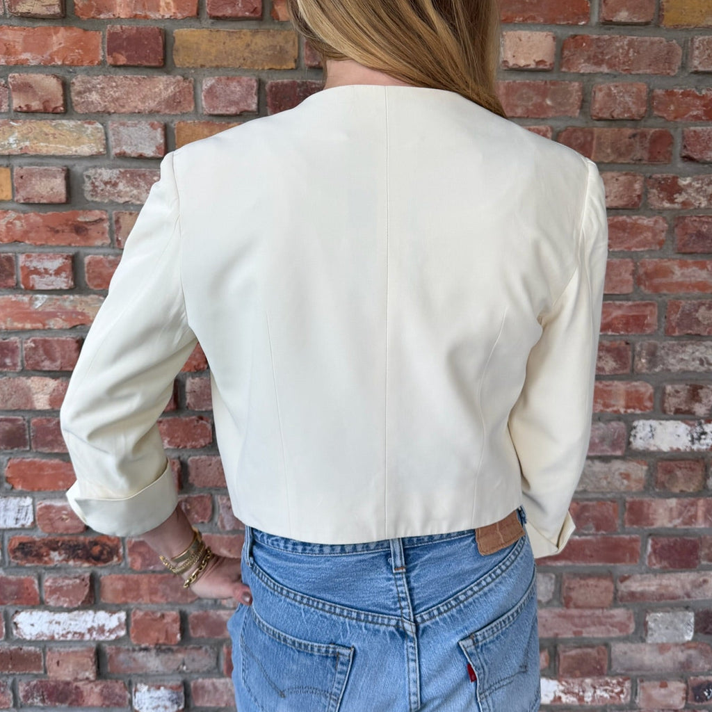 Late 1980s - Early 1990s Moschino Cropped Jacket with Lobster Motif