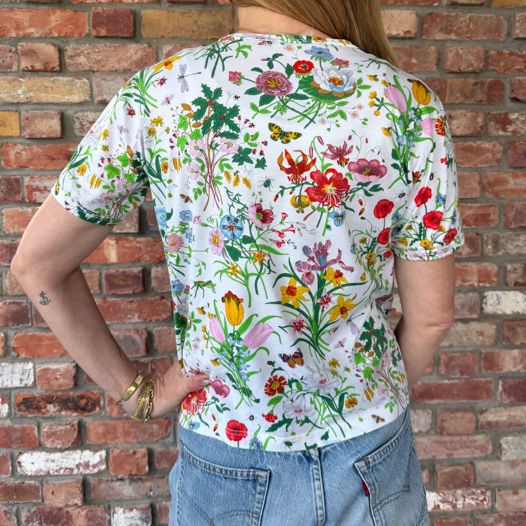 Late 1960s - Early 1970s Gucci Flora Print T-shirt