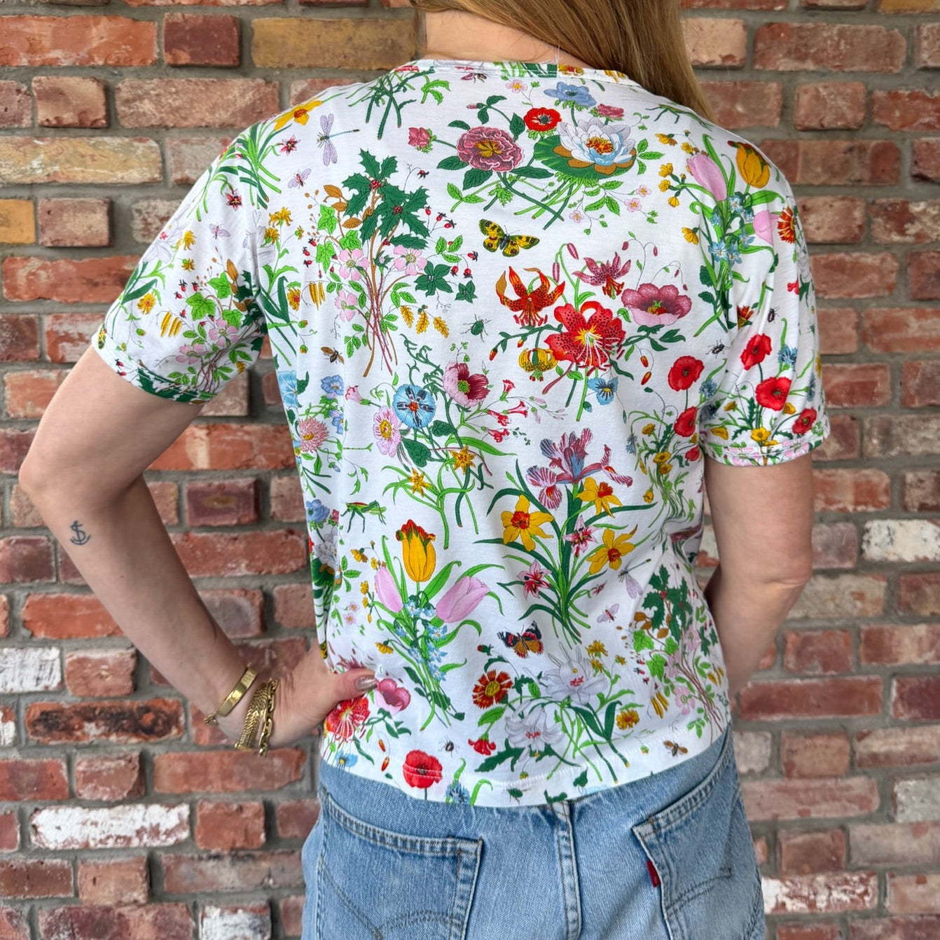 Late 1960s - Early 1970s Gucci Flora Print T-shirt