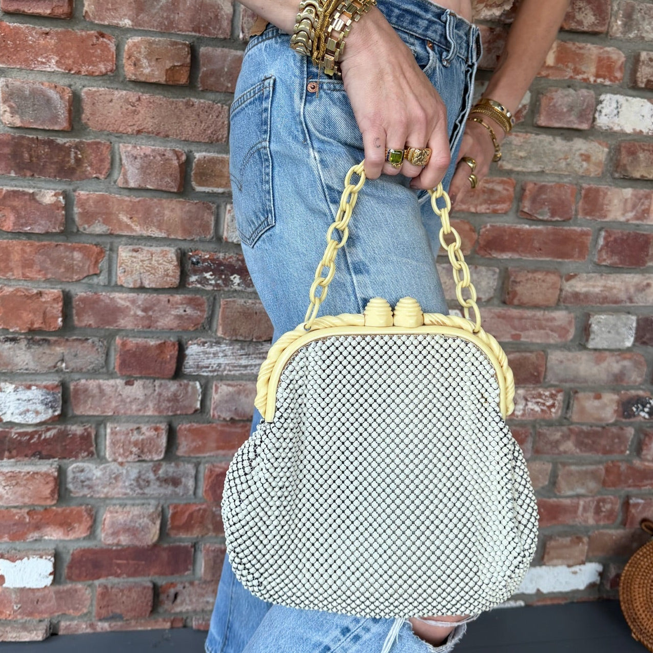 1940 - 1950s Ivory Handbag
