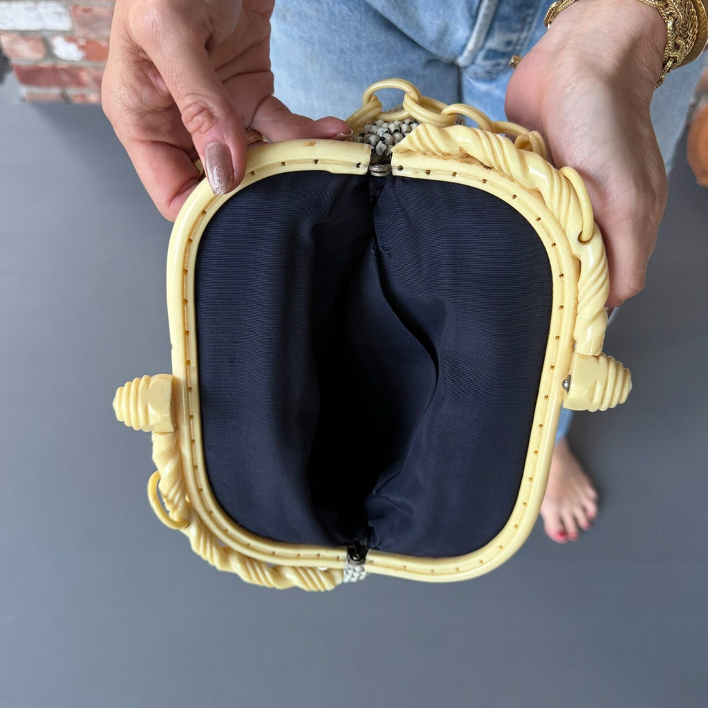 1940 - 1950s Ivory Handbag