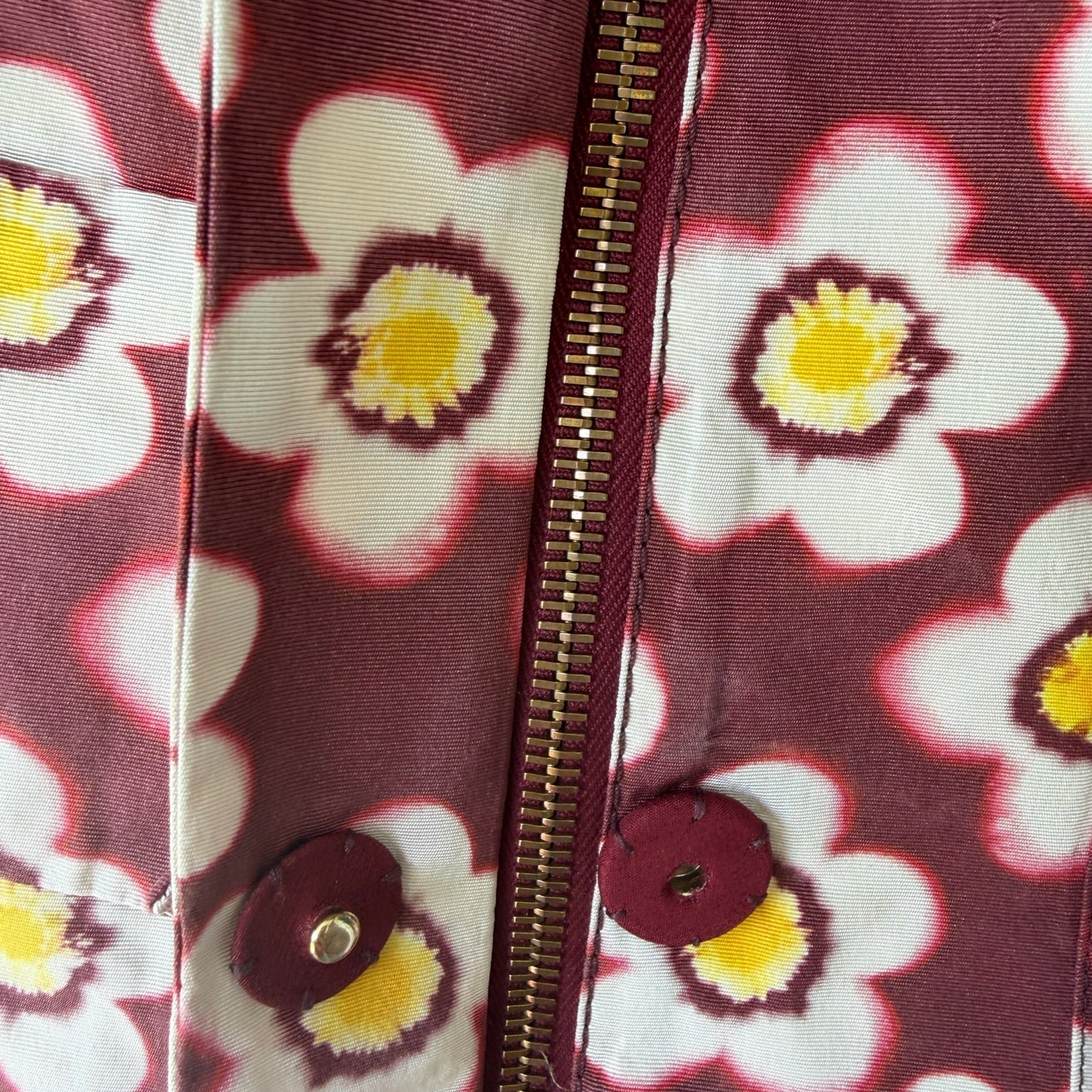 Late 90s to Early 2000s Miu Miu Burgundy Floral Jacket
