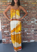 1970s Paganne By Gene Berk Mustard Tank + Skirt Set