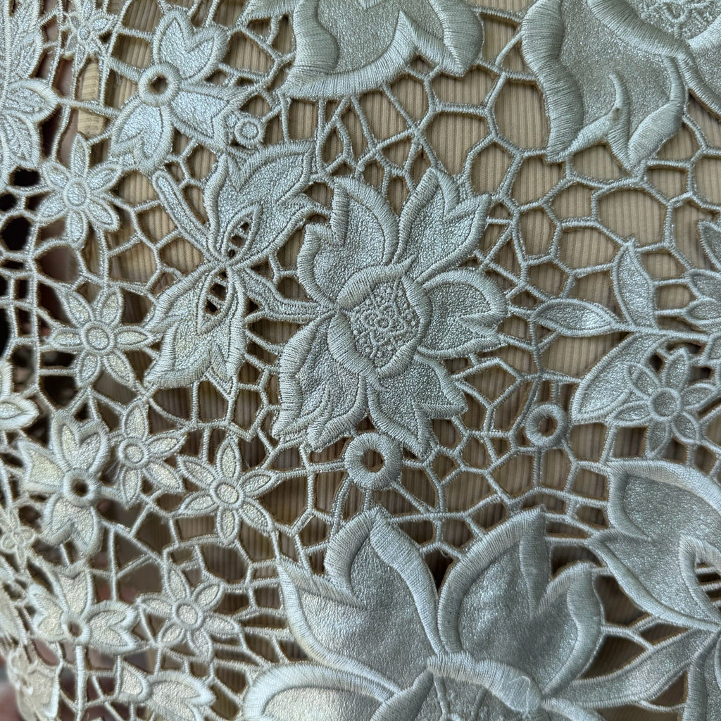 Late 1990s to Early 2000s Laser-cut Metallic Leather Bolero