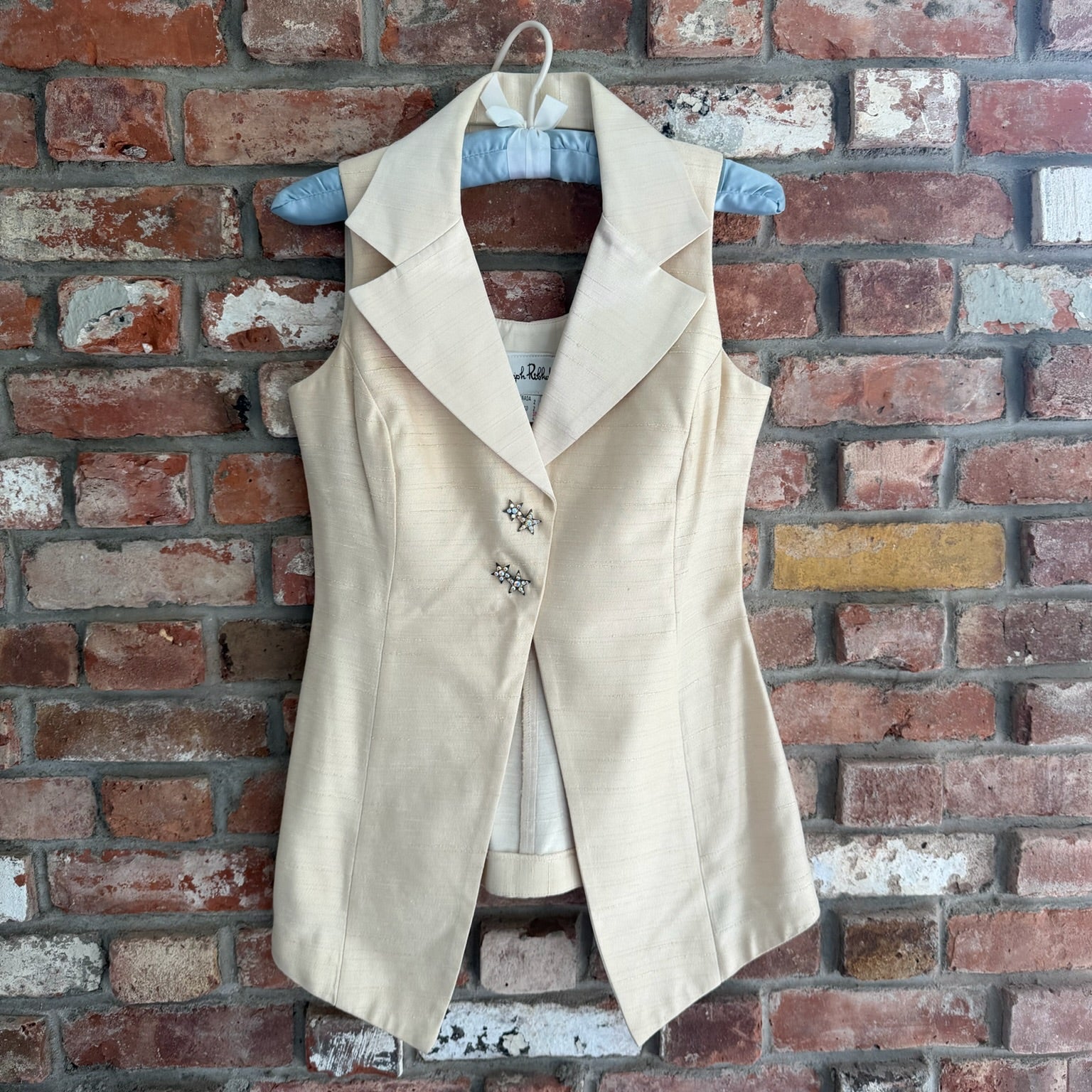 Late 1990s - Early 2000s Ivory Sleeveless Evening Vest