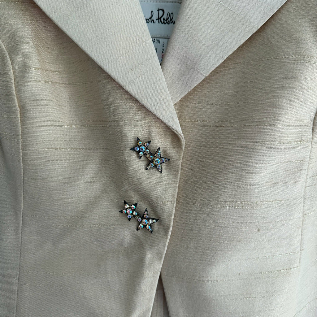 Late 1990s - Early 2000s Ivory Sleeveless Evening Vest