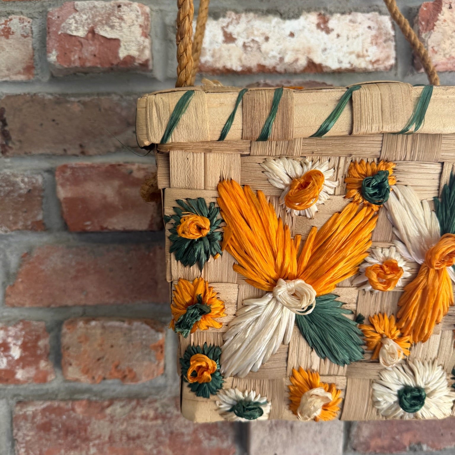 1950s to 1960s Handwoven Basket Handbag