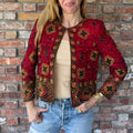 Late 1980s - Early 1990s Red Beaded Evening Jacket