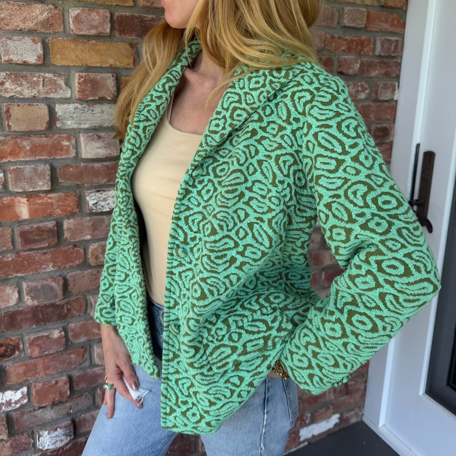 1960s to 1970s Green Tapestry Jacket
