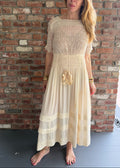 1930s Ivory Lace Maxi Dress