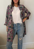 2000s Abstract Floral Ruffle Duster