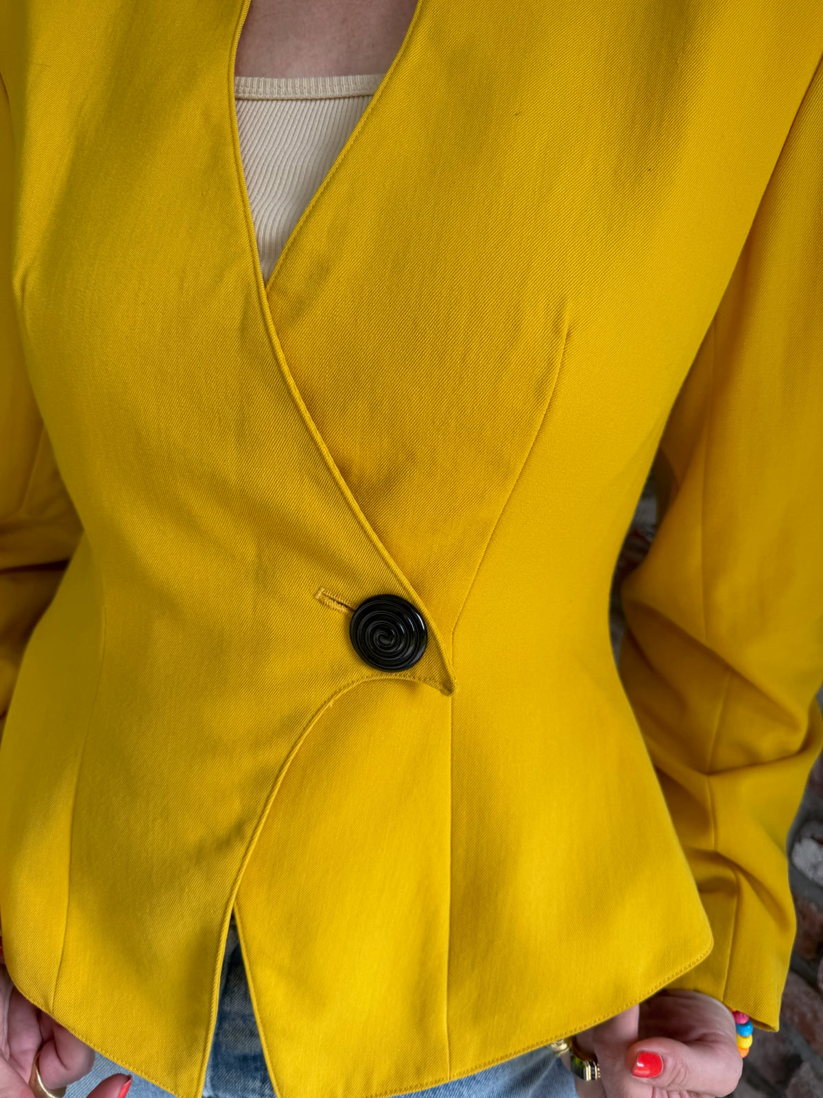 1980s Mustard Yellow Wool Blazer