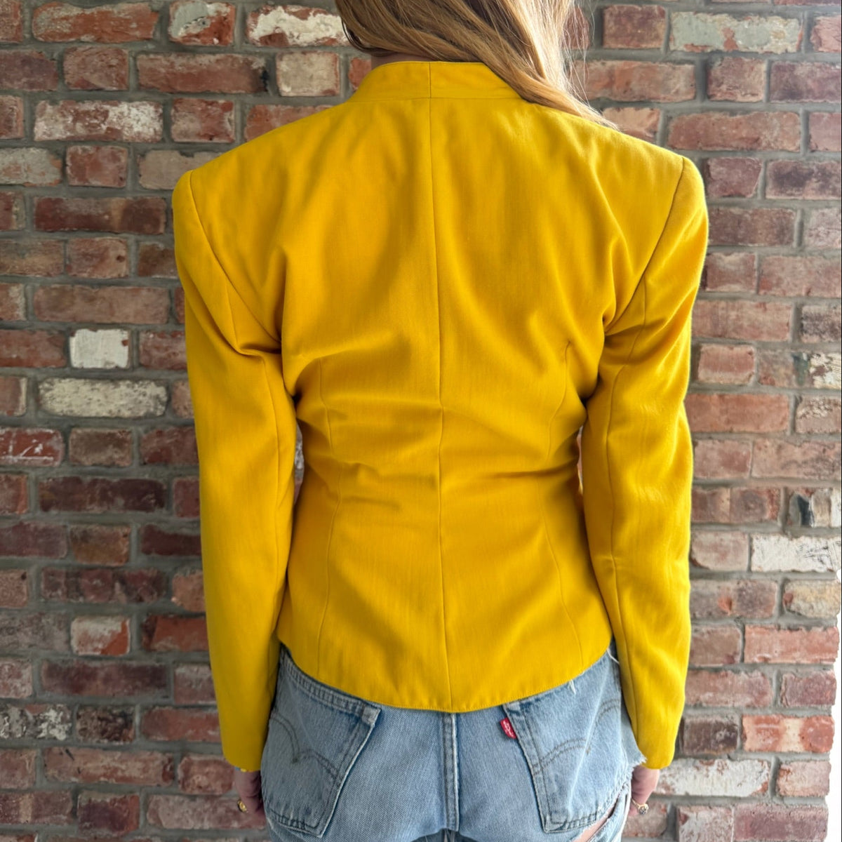 1980s Mustard Yellow Wool Blazer