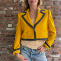 1980s Cropped Yellow Wool Jacket