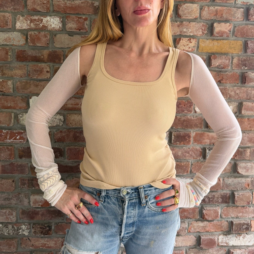 1990s Sheer Knit Shrug/Bolero