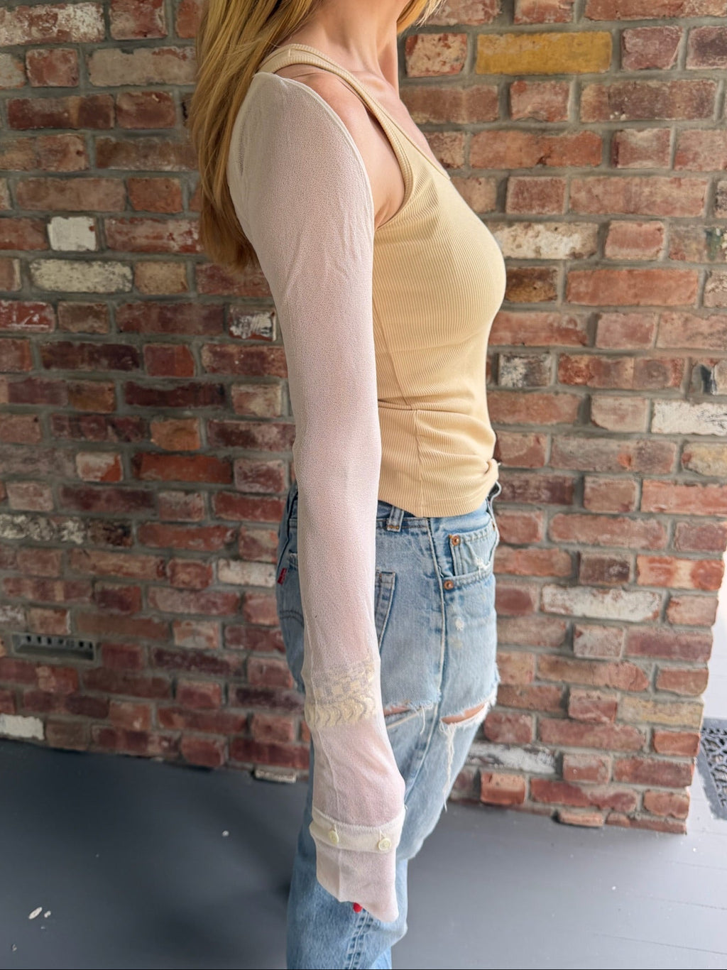 1990s Sheer Knit Shrug/Bolero
