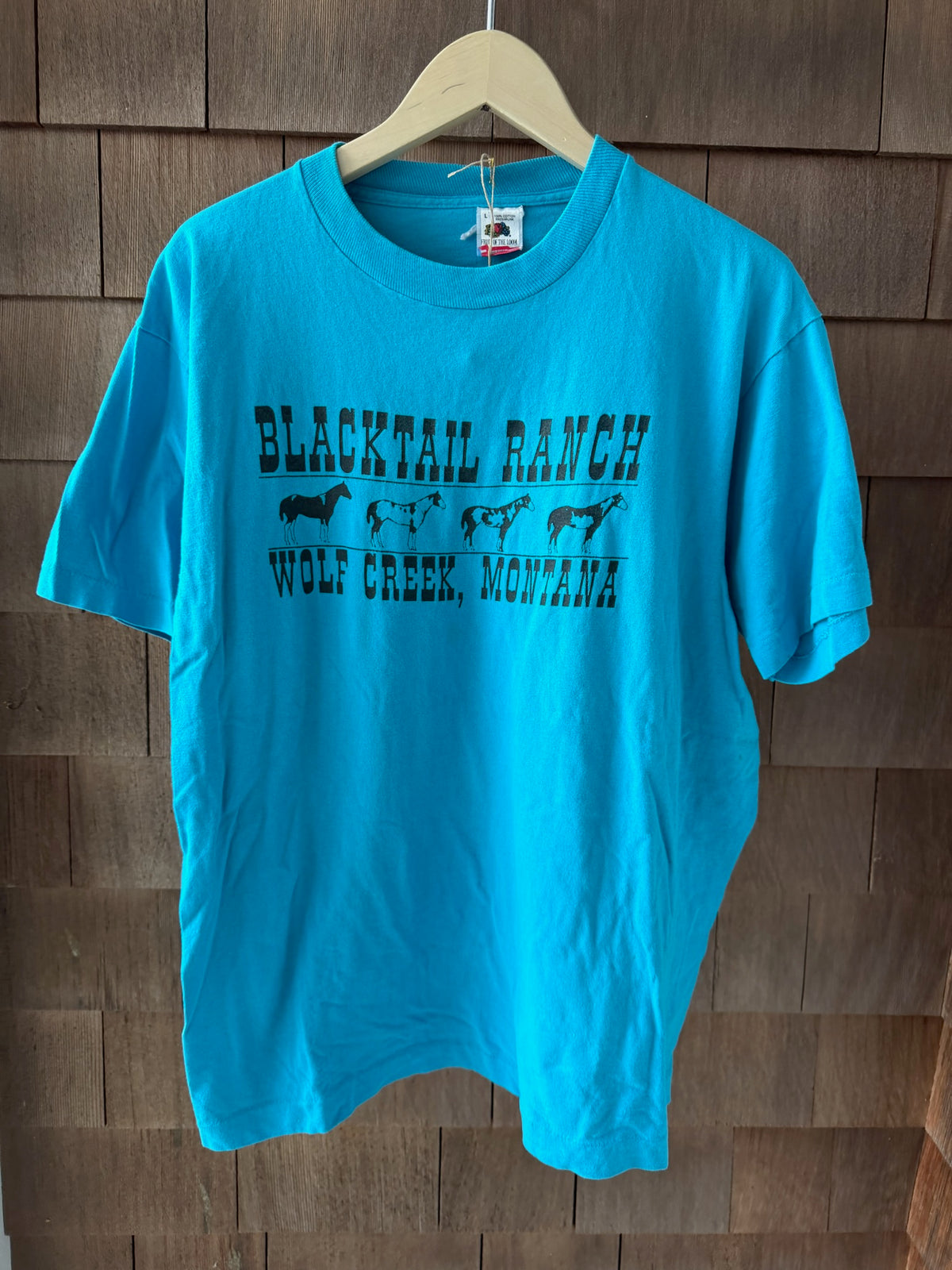 1990s Blacktail Ranch Wolf Creek Montana Horse Western T-Shirt