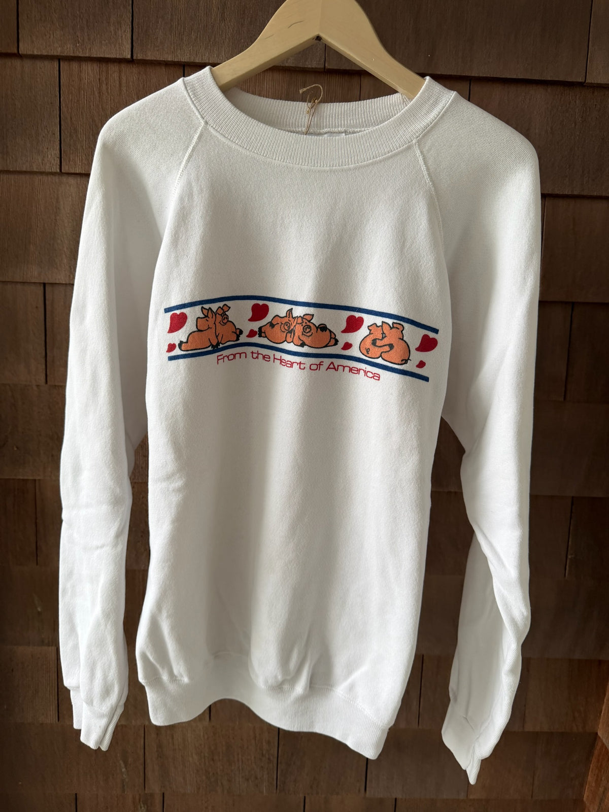1980s "From the Heart of America" Pig Crewneck Sweatshirt