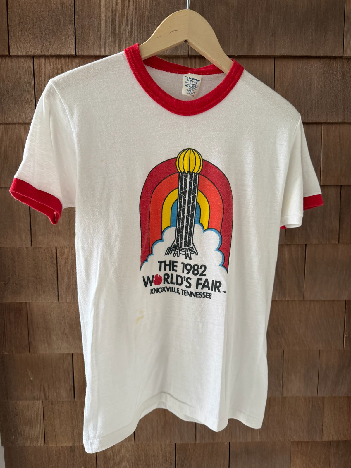 1982 World’s Fair Knoxville Tennessee Sunsphere Rainbow Ringer T-Shirt