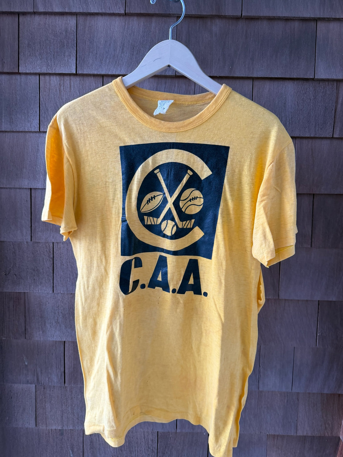 1970s - 1980s CAA Keno’s Pizza Yellow T-Shirt
